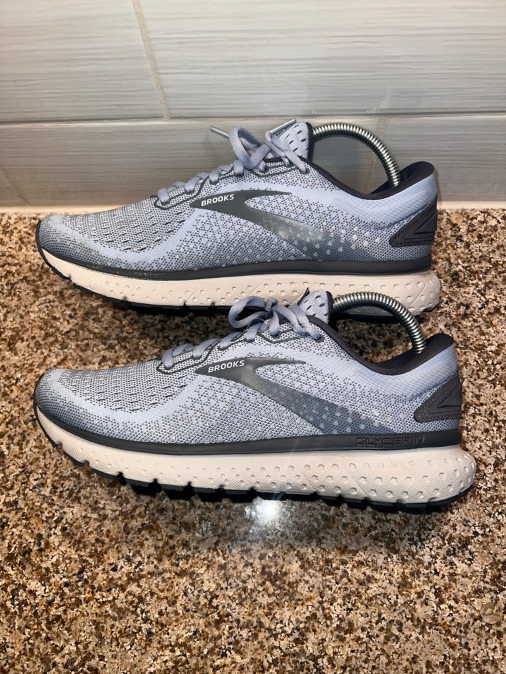 Brooks Women's Running Shoes in Light Gray and Dark Gray